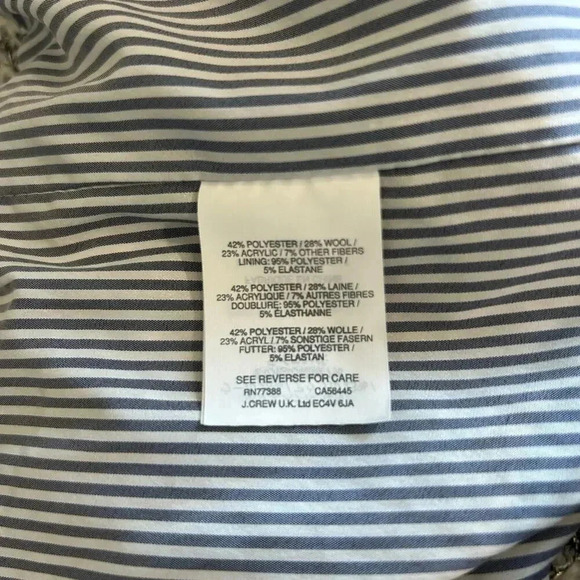 J. Crew Olympia Lady Jacket in Metallic Tweed Fringe Trim Career Workwear Size 2 - Picture 6 of 7